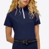 Short Sleeve Zip Training Polo - Royal Blue