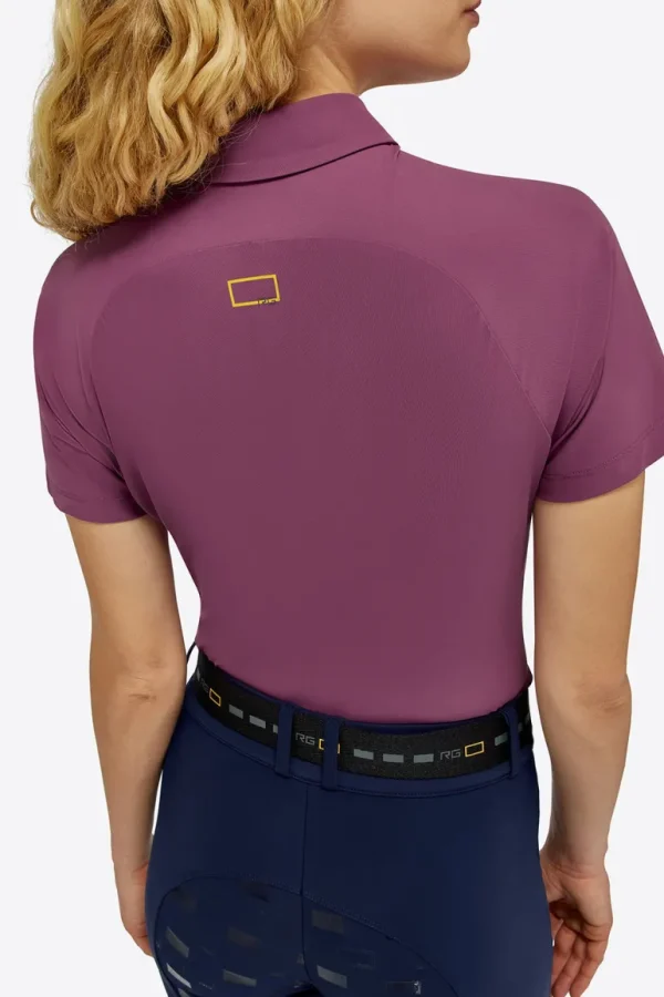 Short Sleeve Zip Training Polo - Berry