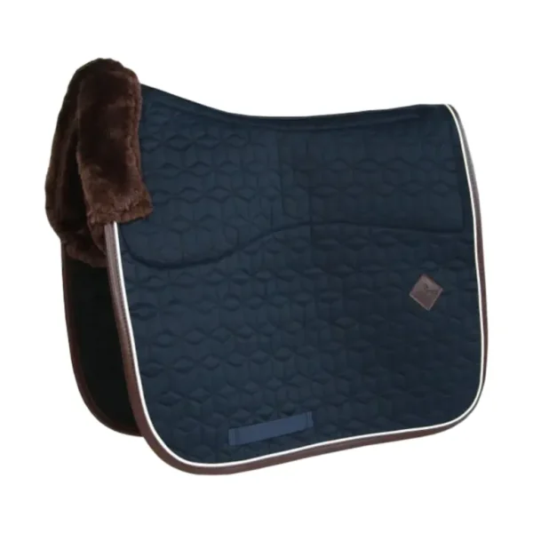 Skin Friendly Dressage Saddle Pad - Navy