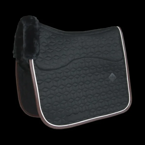 Skin Friendly Dressage Saddle Pad - Black