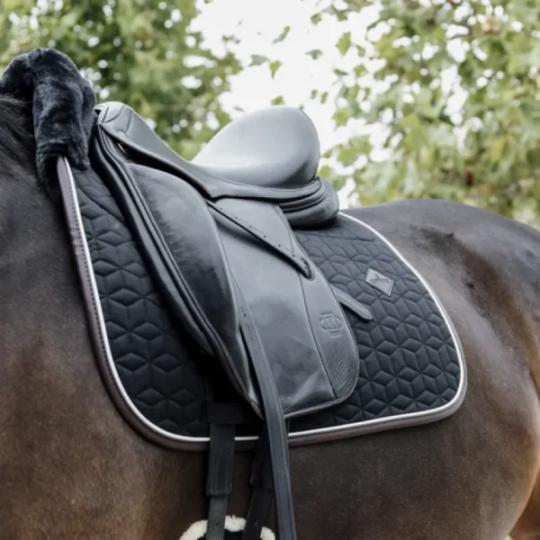 Skin Friendly Dressage Saddle Pad - Black