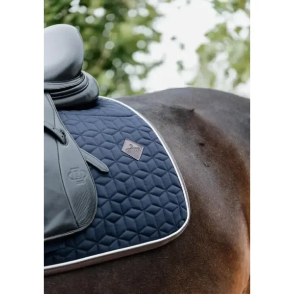 Skin Friendly Dressage Saddle Pad - Navy