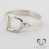 Small Sterling Silver Stirrup Ring