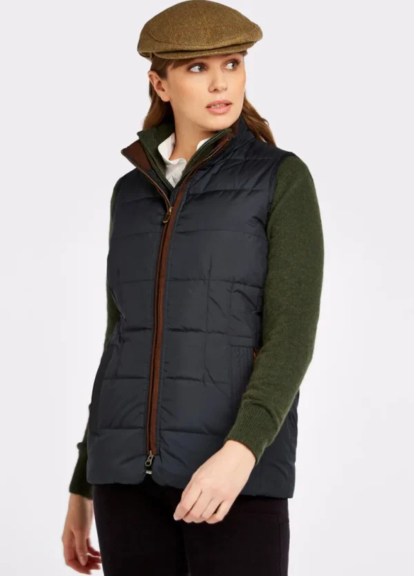 Spiddal Quilted Gilet - Navy Multi