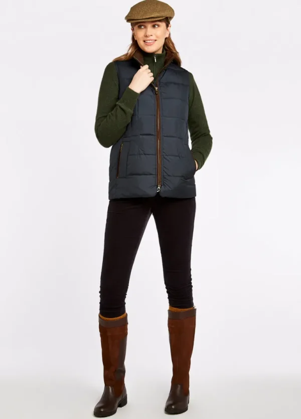 Spiddal Quilted Gilet - Navy Multi