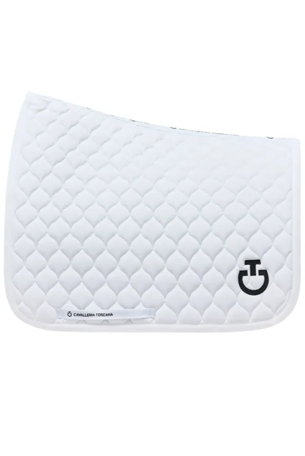 SS25 Circular Quilt Dressage Saddle Pad - White Full