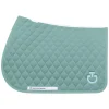 SS25 Circular Quilt Jersey Jump Pad - Light Teal Green/Blue Fog