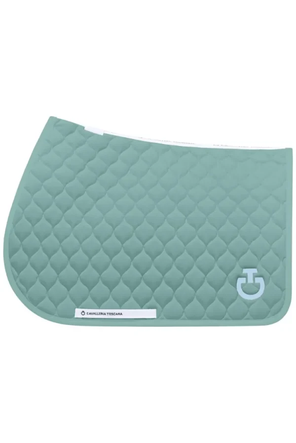 SS25 Circular Quilt Jersey Jump Pad - Light Teal Green/Blue Fog