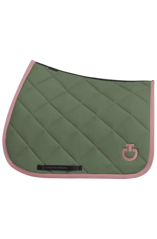 SS24 Diamond Quilted Jump Pad - Forest Green/Dusty Rose