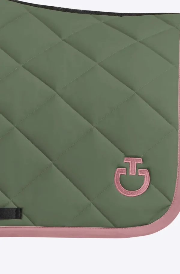 SS24 Diamond Quilted Jump Pad - Forest Green/Dusty Rose