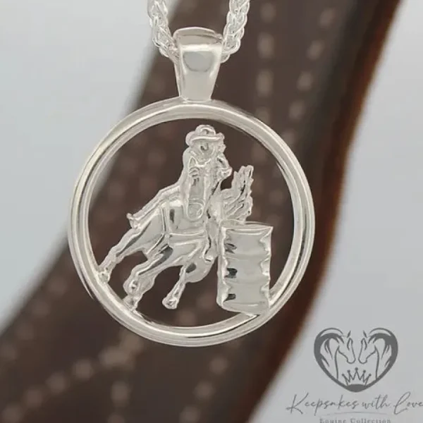 Sterling Silver Barrel Racer Pendant