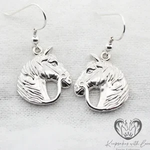 Sterling Silver Horse Head Earrings