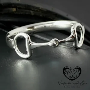 Sterling Silver Large Eggbutt Snaffle Bangle