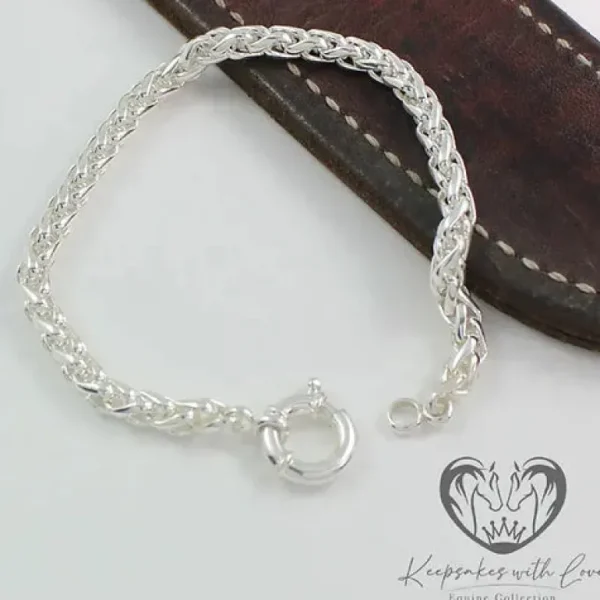 Sterling Silver Small Twist Belcher Chain Bracelet