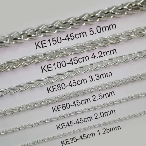 Sterling Silver Wheat Chain (2.5mm) 45cm