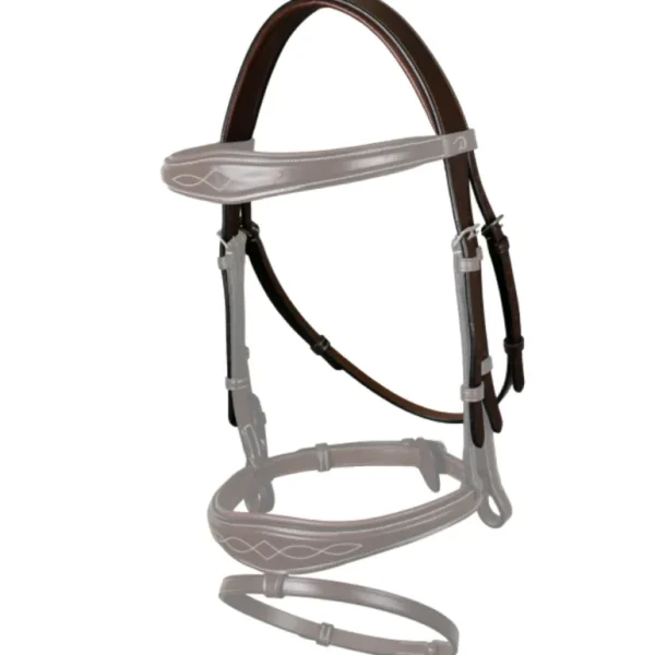 US Hunter Headpiece 3 Straps w/ Removable Throat Latch - Brown