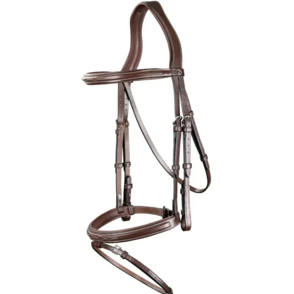 US Jumping Flash Noseband Bridle - Brown