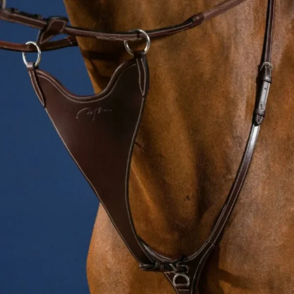 US Jumping Hard Bib Martingale Attachment - Brown