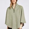 Whitebeam Tweed Poncho - Winter Moss