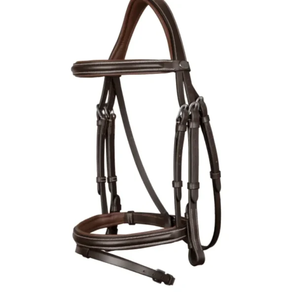 Working Flash Noseband Bridle - Brown