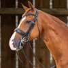 Working Matte Large Crank Noseband Double Bridle - Black