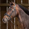 Working Patent Large Crank Noseband Bridle with Flash - Black