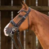 Working Patent Large Crank Noseband Double Bridle - Black