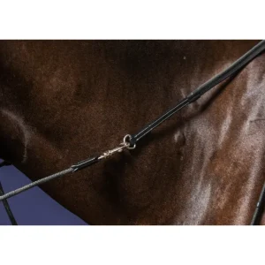 Working Rubber Gogue Reins 1/2" - Black